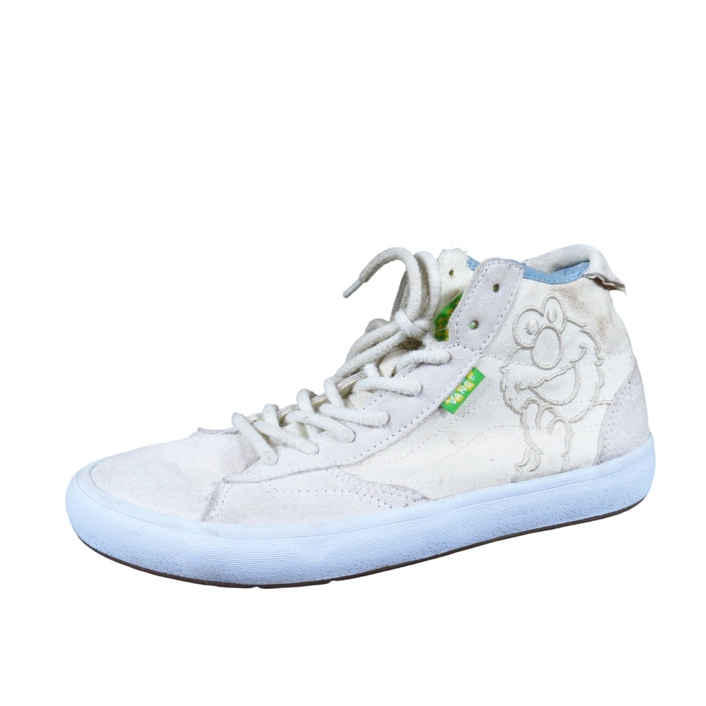 Vans The Lizzie Sesame Street Unisex Skate Shoes Size 8.5W/7M Embroidered White